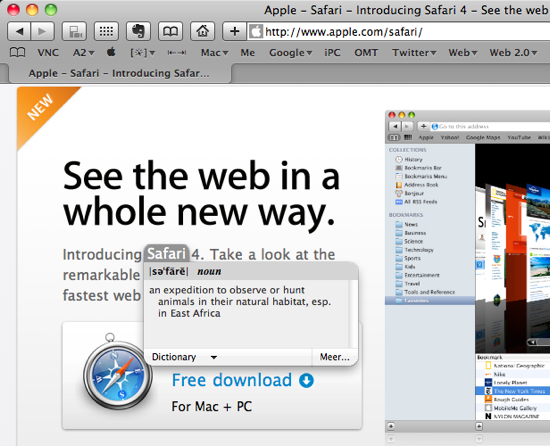 Safari-Woord Definities