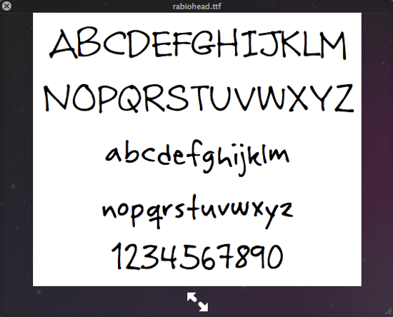 fonts-quicklook