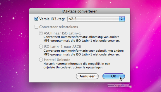 ID3-tags converteren