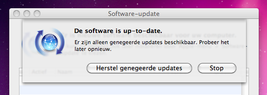 Software-update-genegeerd