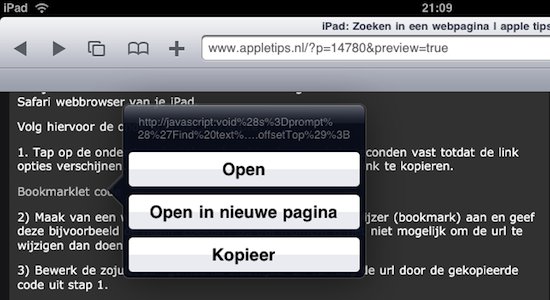 kopier-url-ipad