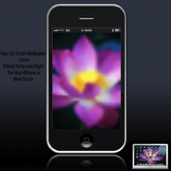 Mac OS X Lion Lotus wallpaper