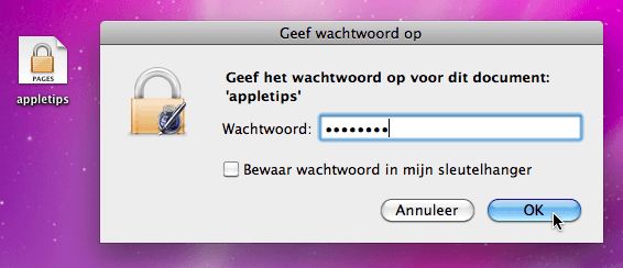Geef wachtwoord op