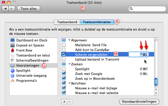 Toetsenbord-lock