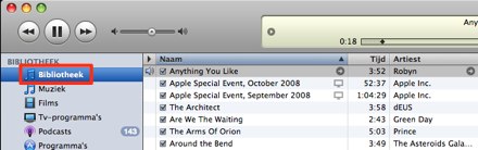itunes-bibliotheek itunes-bibliotheek