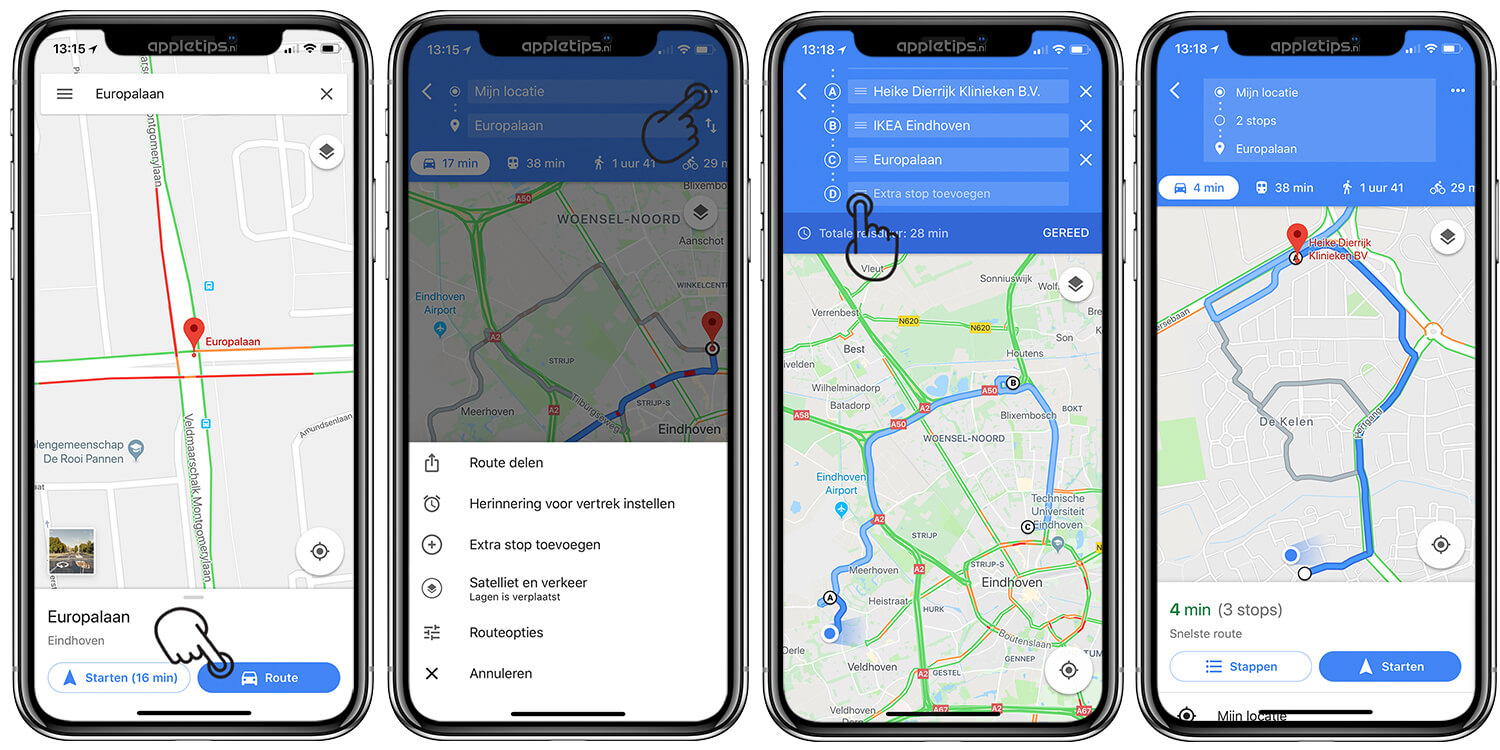 Slager onvoorwaardelijk Dan Tussenstops aan een Google Maps route toevoegen - appletips
