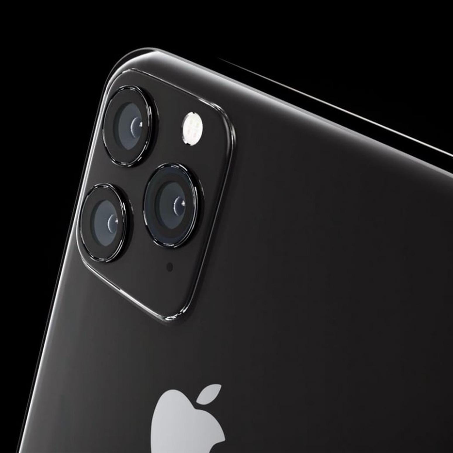 Realistisch concept toont iPhone 11 Pro met drie cameralenzen