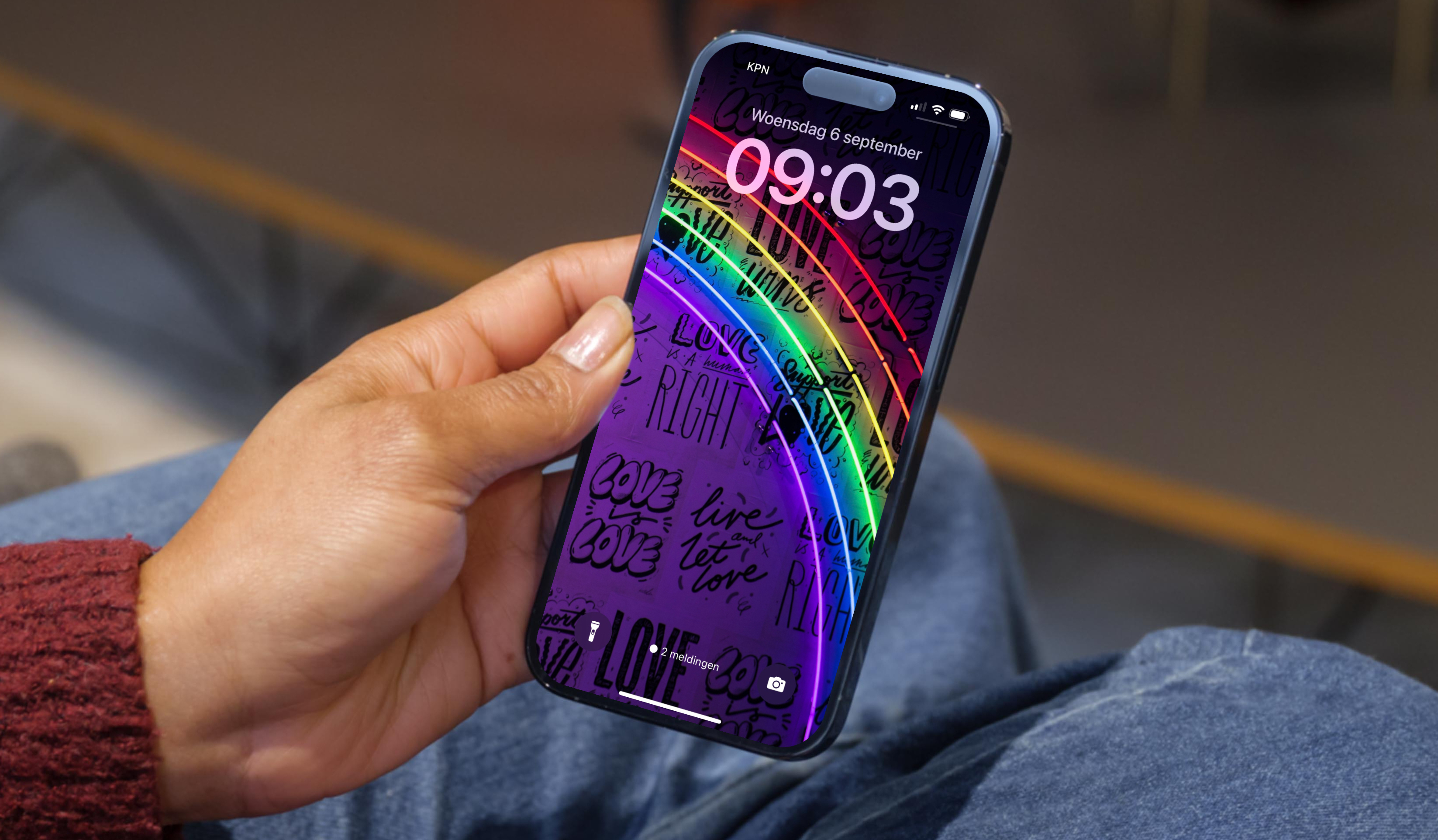 Rainbow neon lights