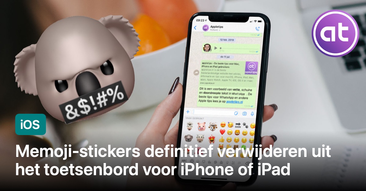 Memojistickers verwijderen uit toetsenbord op iPhone of iPad appletips