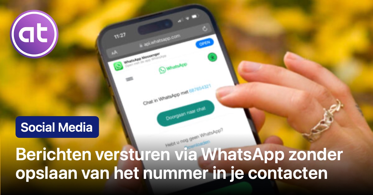 WhatsApp berichten versturen zonder opslaan contact appletips