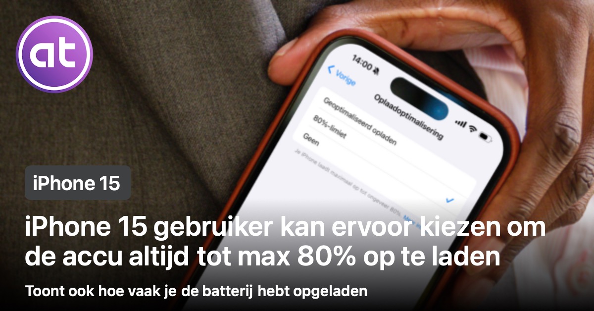 iPhone, iPad of MacBook batterij altijd tot maximaal 80% opladen voor langere levensduur