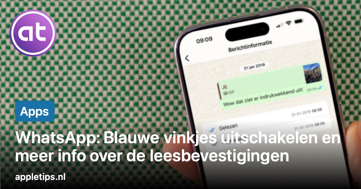 Blauwe vinkjes uitschakelen in WhatsApp - appletips